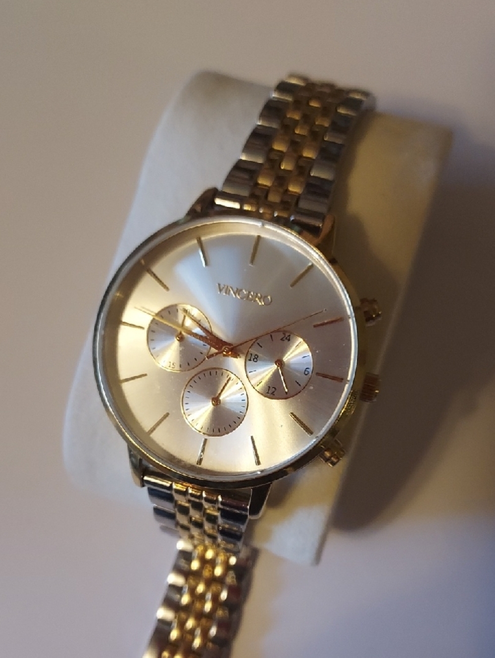 Vincero Two-Tone Gold & Silver Chronograph Watch